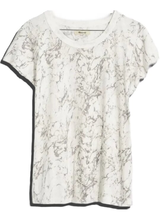 Madewell Tops - NWT MADEWELL Women's White Marble Perfect Vintage T-shirt Sz Small